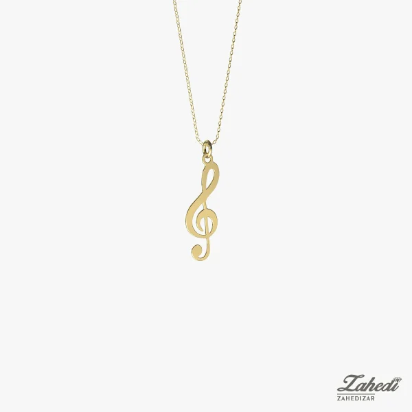 گردنبند طلا زنانه کلید موسیقی